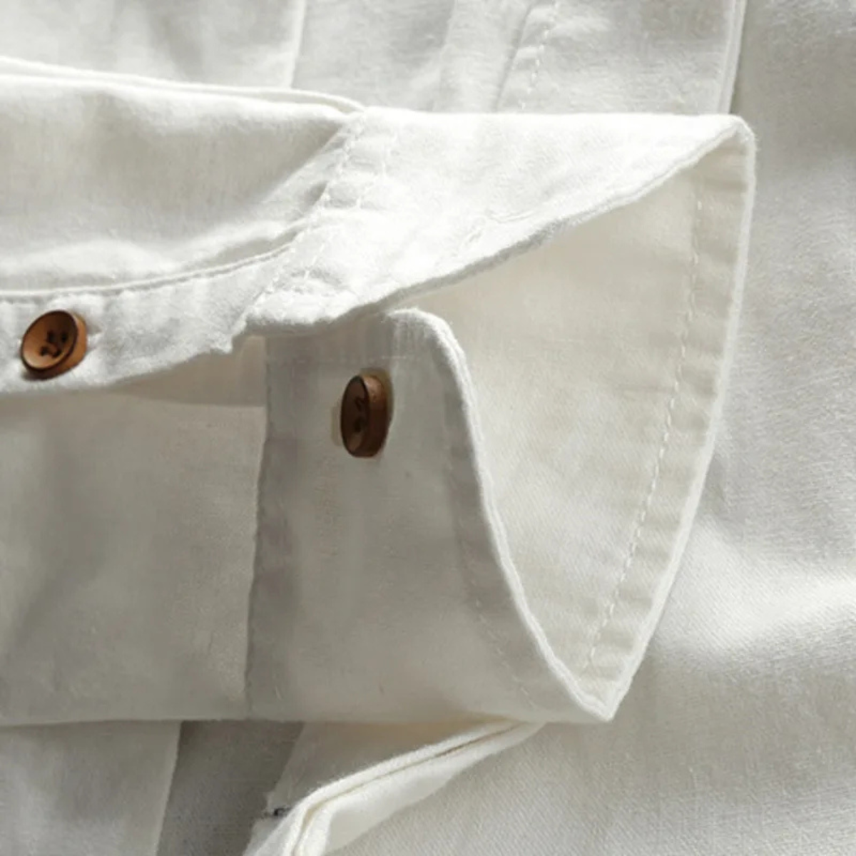 Men's Linen Cotton Shirt Japanese Style Stand Collar