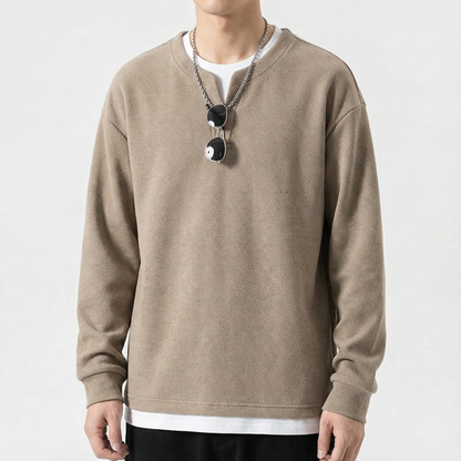 Women's Cotton Split Neck Sweater - 
Fashinoza