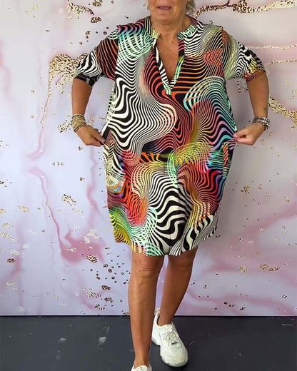 Women's Casual Abstract Print Dress