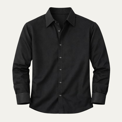 Mens Slim Fit Dress Shirt Pointed Collar - Fashinoza