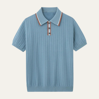 Men's Cotton Silk Polo Shirt - Fashinoza