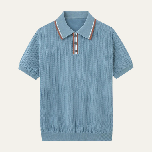 Men's Cotton Silk Polo Shirt - Fashinoza