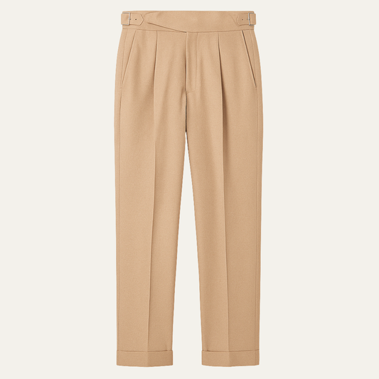 Men's Slim Fit Straight Dress Pants High Waist - Fashinoza