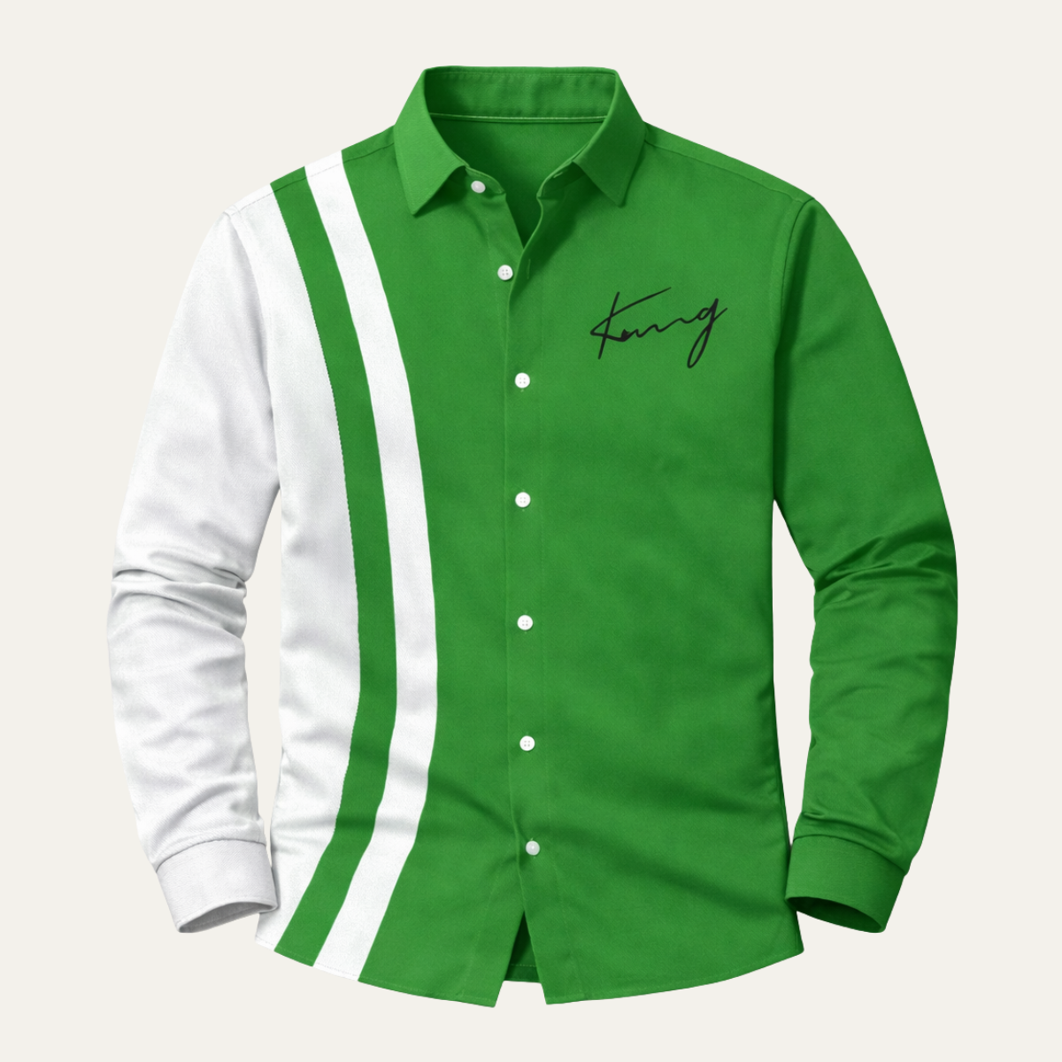 Men's Striped Dress Shirt Lightweight Color Block - Fashinoza