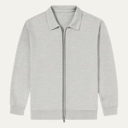 Men's Lightweight Zip Up Knit Jacket - Fashinoza