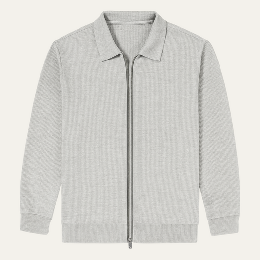 Men's Lightweight Zip Up Knit Jacket - Fashinoza
