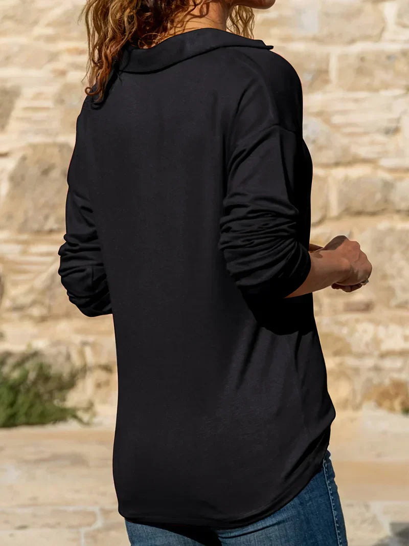 Women's Half-Zip Sweater Collared Neckline