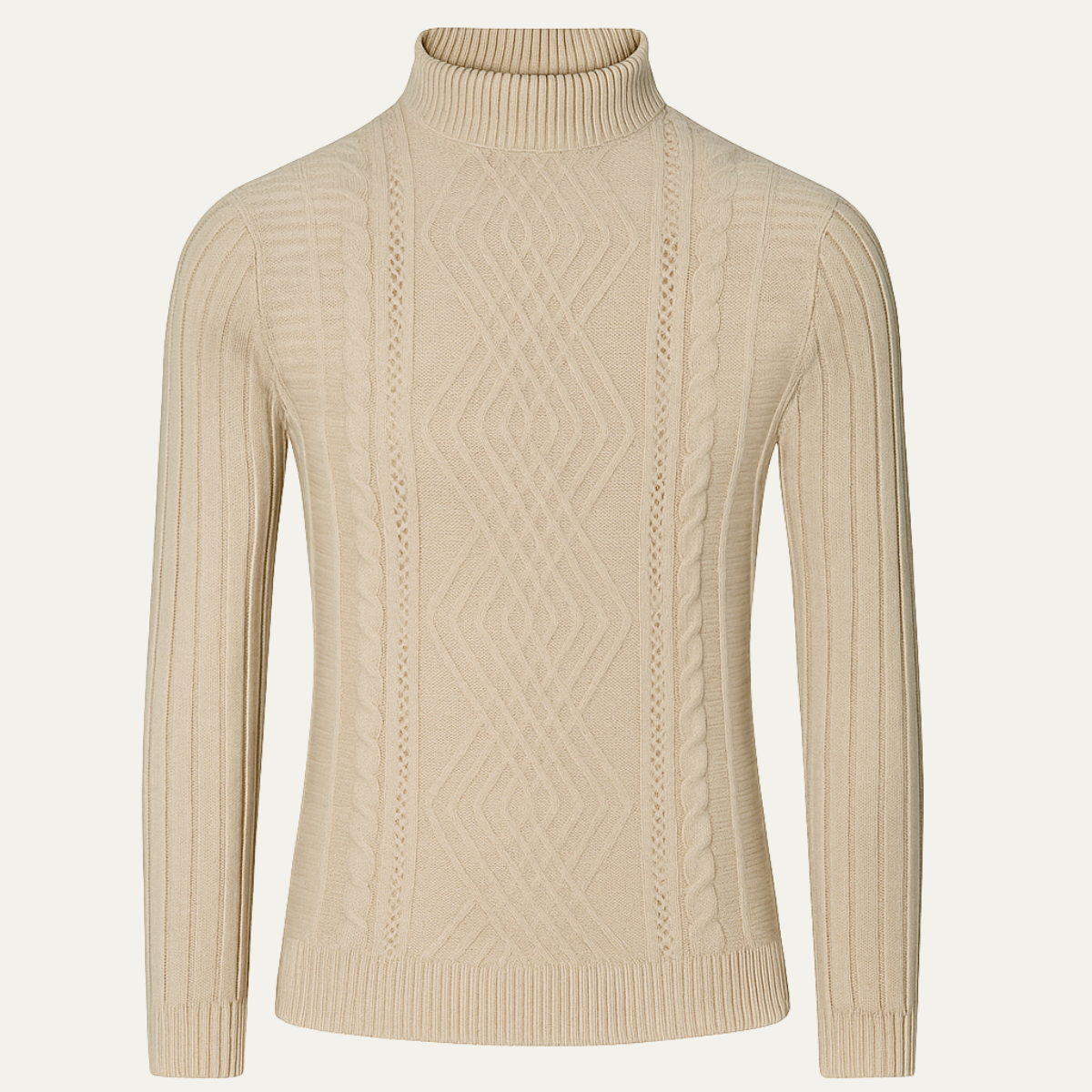 Men's Slim Fit Mock Neck Knit Sweater Ribbed Pullover - Fashinoza