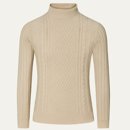 Men's Slim Fit Mock Neck Knit Sweater Ribbed Pullover - Fashinoza
