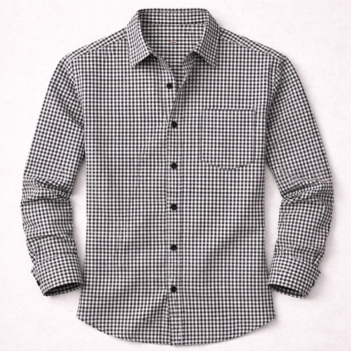 Men's Checkered Dress Shirt Button Down Cotton - Fashinoza