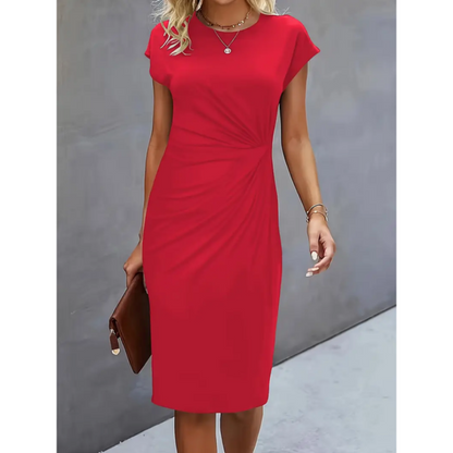 Women's Short Sleeve Midi Dress