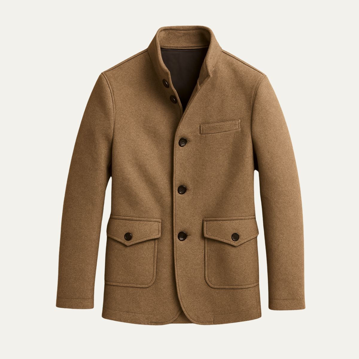 Men's Wool Tailored Overcoat - Fashinoza