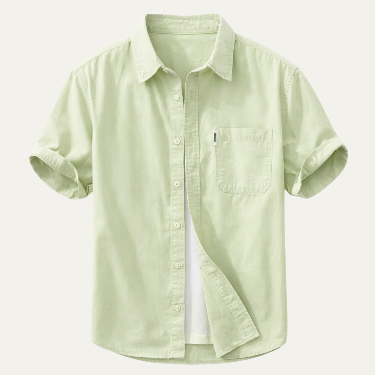 Men's Cotton Casual Shirt With Pocket - Fashinoza