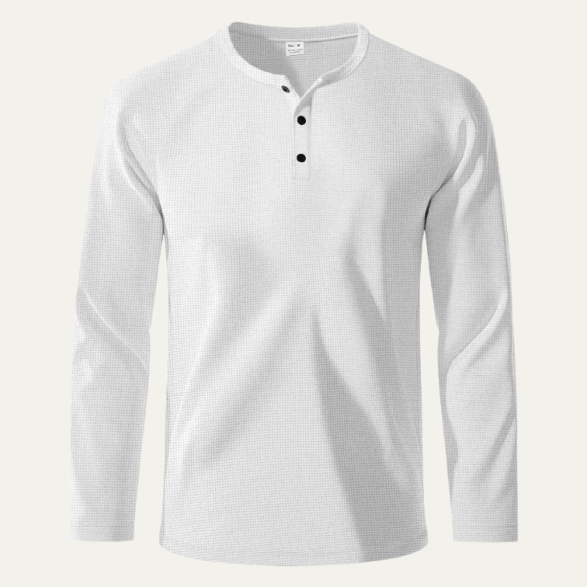 Men's Thermal Waffle Henley Shirt - Fashinoza