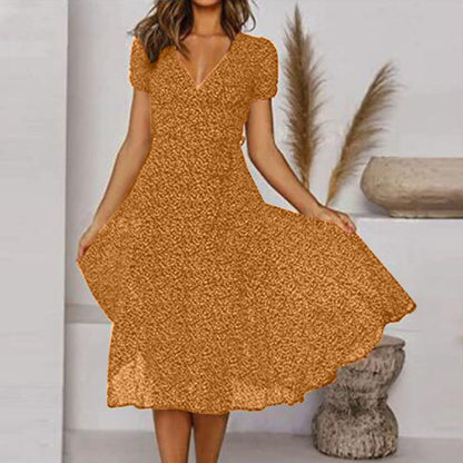 Ava | Women’s Summer V Neck Midi Dress