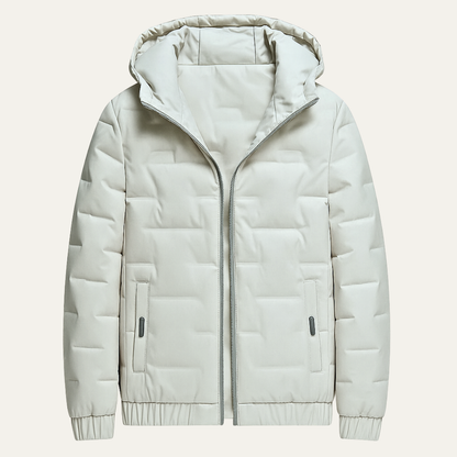 Men's Insulated Ski Jacket Warm Hooded Parka Khaki - Fashinoza