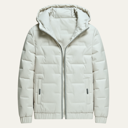Men's Insulated Ski Jacket Warm Hooded Parka Khaki - Fashinoza