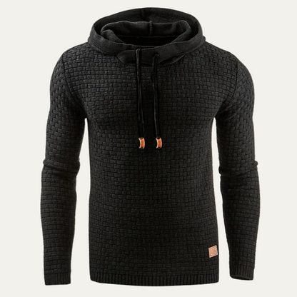 Men's Hooded Knit Sweater Warm - Fashinoza