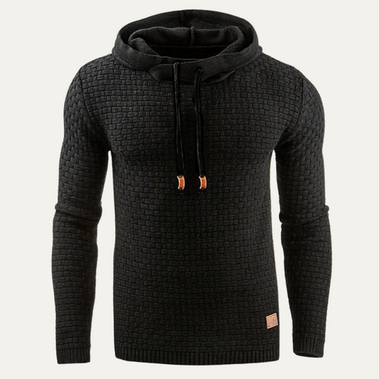 Men's Hooded Knit Sweater Warm - Fashinoza