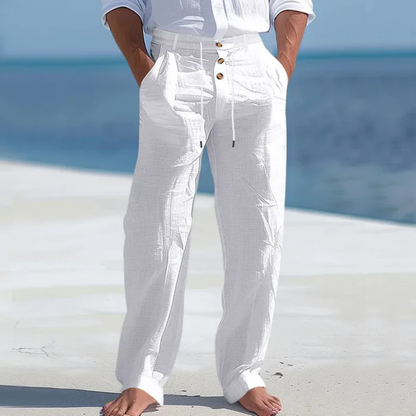 Men's Lightweight Linen Summer Pants Green