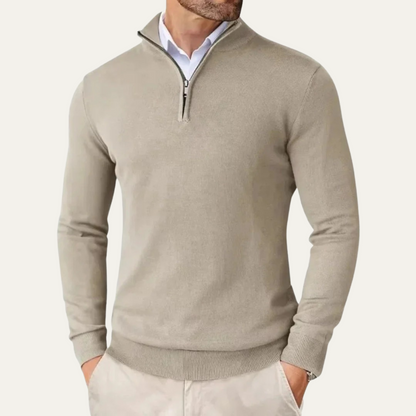 Men's Half Zip Knit Sweater Casual