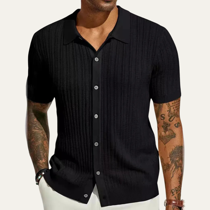 Men's Casual Knit Polo Shirt