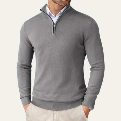 Men's Half Zip Knit Sweater Casual