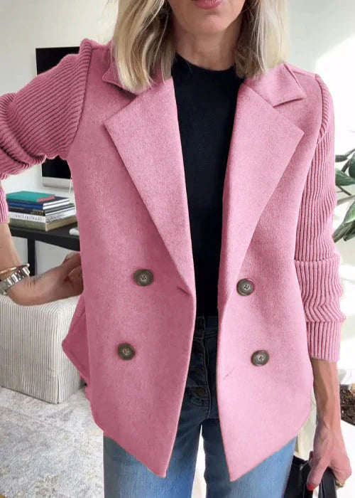 Women's Double-Breasted Tailored Blazer - Fashinoza