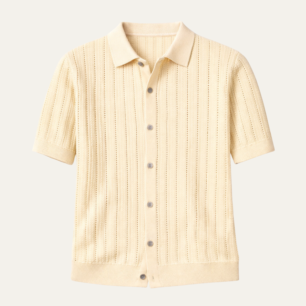 Men's Casual Knit Polo Shirt - Fashinoza