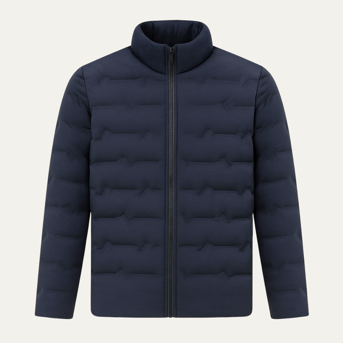 Men's Heated Down Ski Jacket Thermal Lining Navy Blue - Fashinoza
