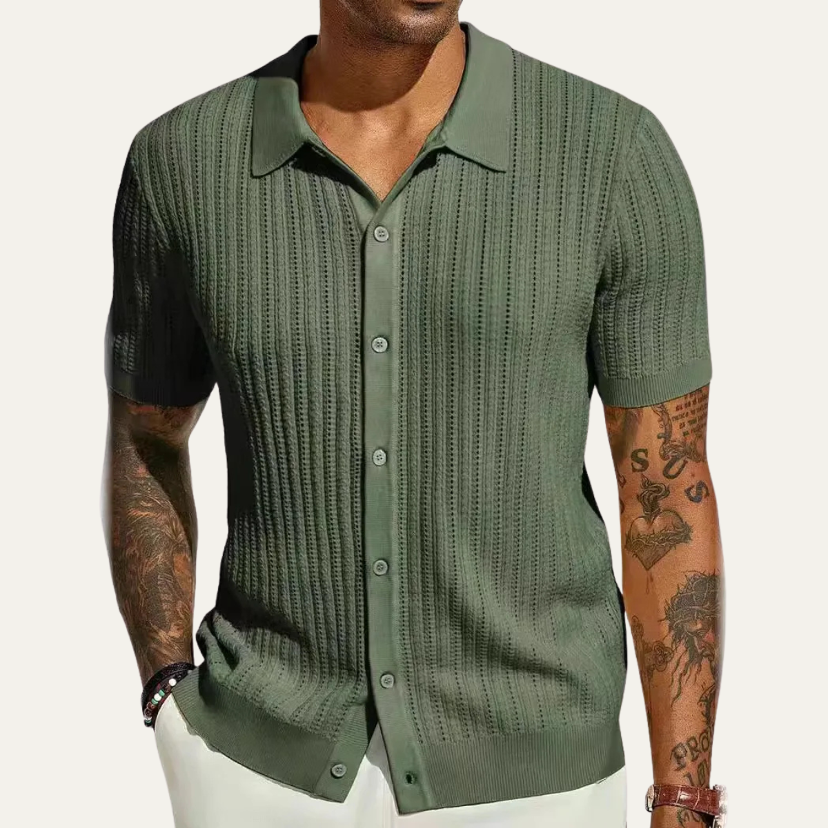 Men's Lightweight Knit Polo Shirt - Fashinoza