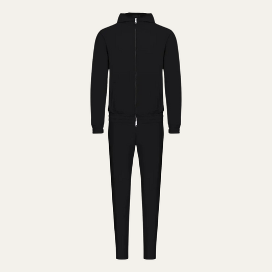 Men's Modern Lounge Wear Set Black - Fashinoza
