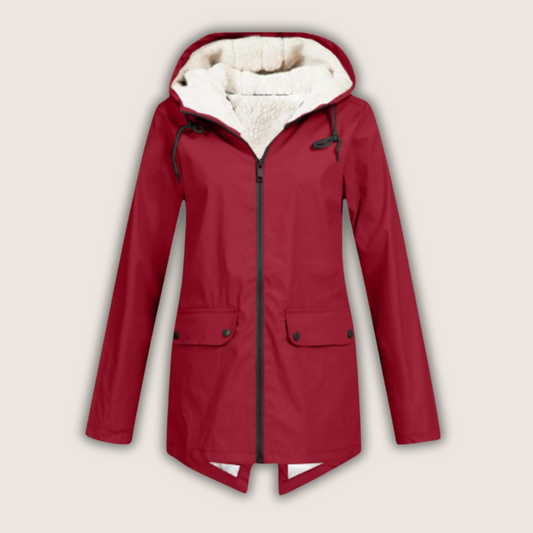 Women's Hooded Zip Winter Jacket - Fashinoza