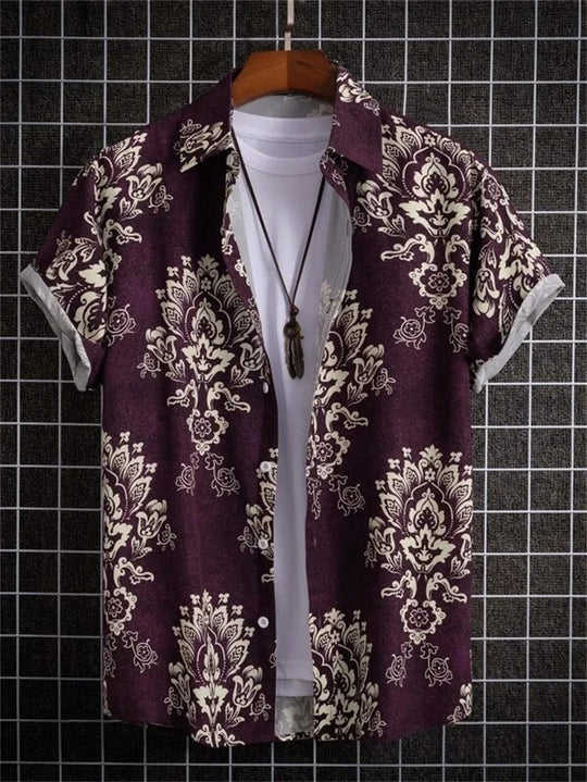 Hawaiian Shirt 3D Flower Print Vibrant Style