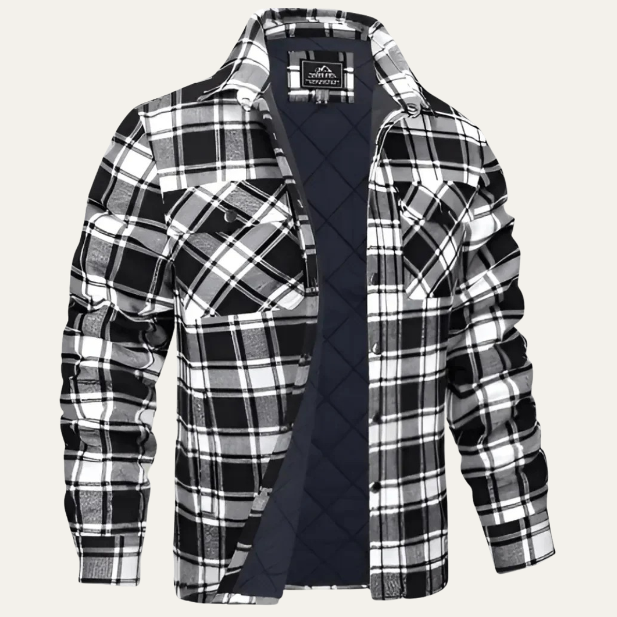 Men's Flannel Plaid Jacket - Fashinoza