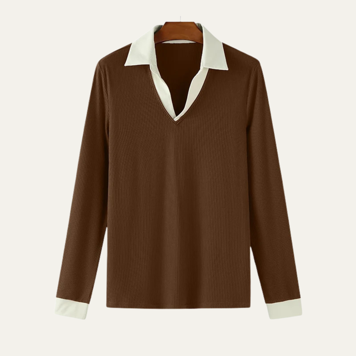 Men's Slim Fit Patchwork Knit Shirt - Fashinoza
