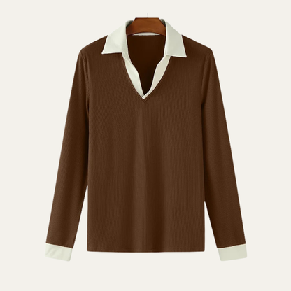 Men's Slim Fit Patchwork Knit Shirt - Fashinoza