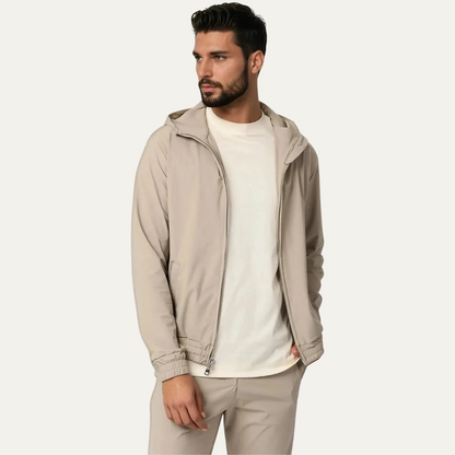 Men's Beige Lounge Wear Set Cotton