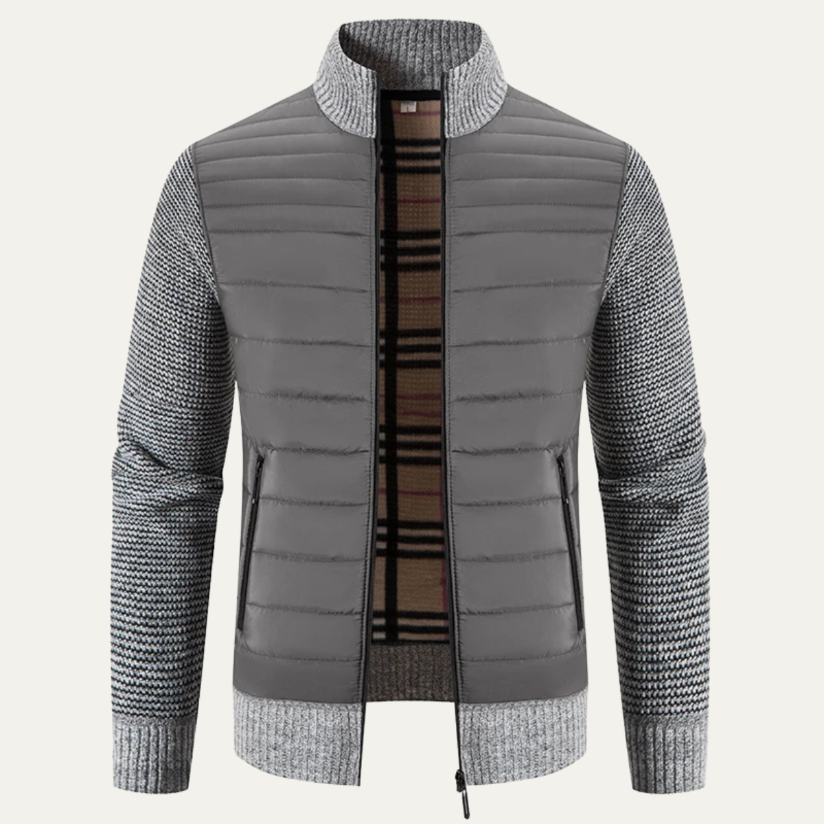 Men's Winter Fleece Knit Jacket - Fashinoza