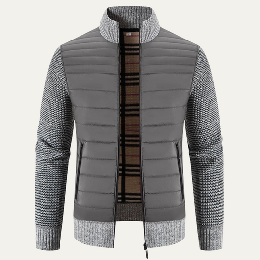 Men's Winter Fleece Knit Jacket - Fashinoza