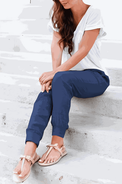 Women's Drawstring Jogger Pants Elastic Ankle Cuffs