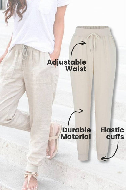 Women's Drawstring Jogger Pants Elastic Ankle Cuffs