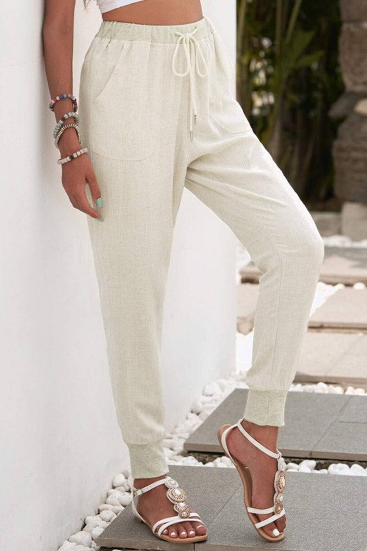 Women's Drawstring Jogger Pants Elastic Ankle Cuffs