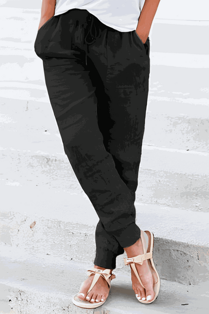 Women's Drawstring Jogger Pants Elastic Ankle Cuffs