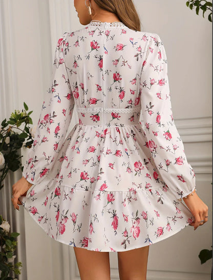 Women's V-Neck Ruffle Summer Dress