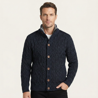Maplewood Men's Wool Cardigan Fleece Lined