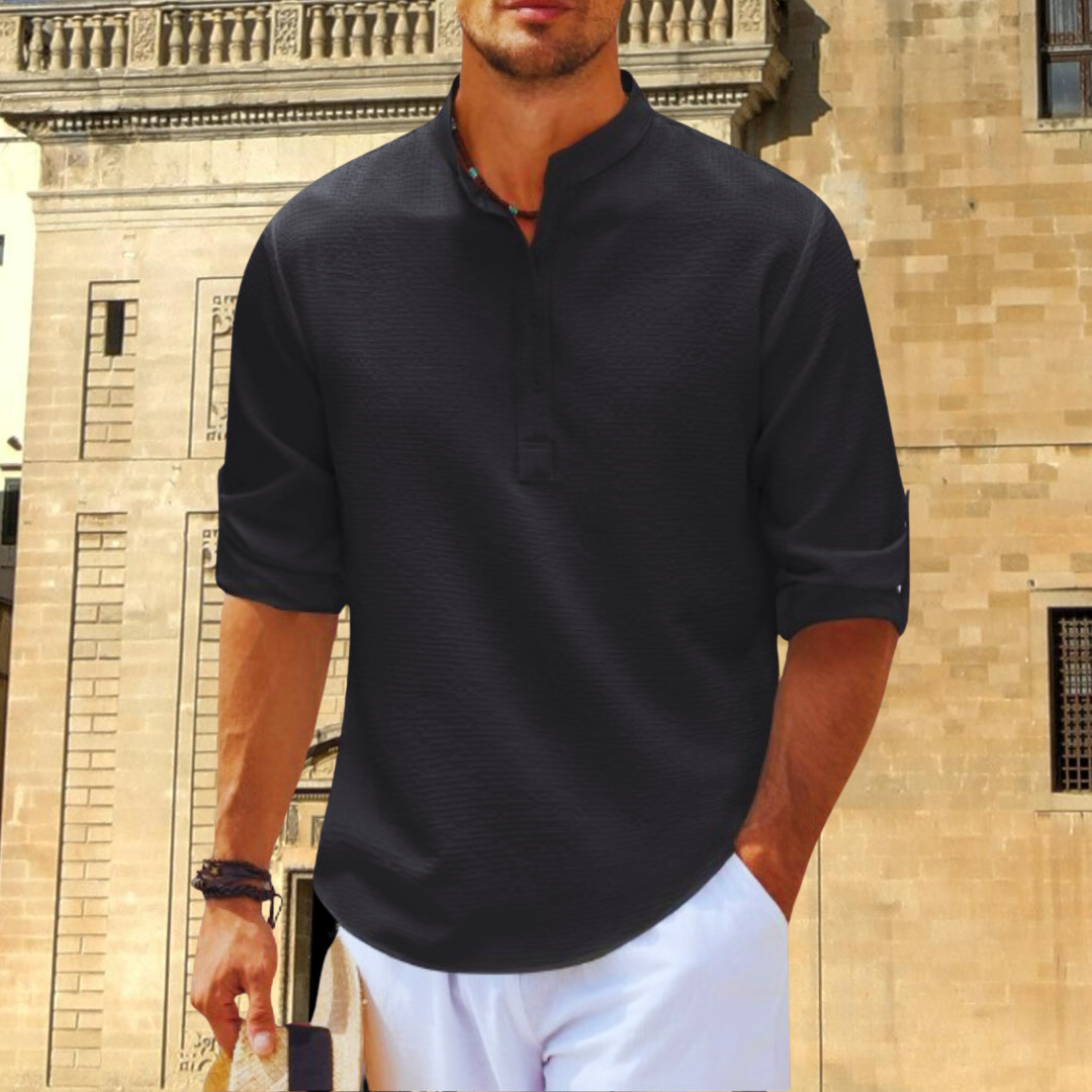 Christopher Men's Dress Shirt Classic Up Collar White