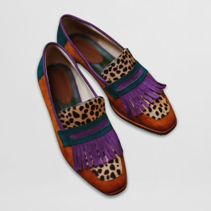 Women's Loafers Fringe Strap Patterned