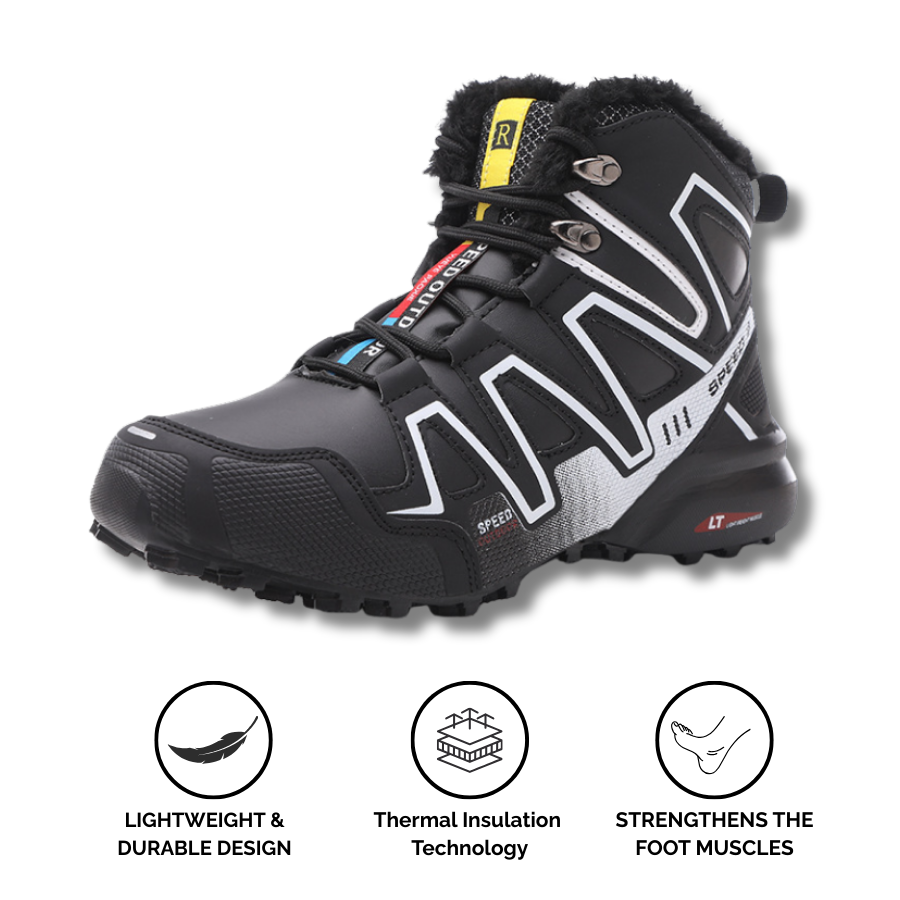 Orthopedic Hiking Boots for Women and Men Waterproof Thermal Plush Lining