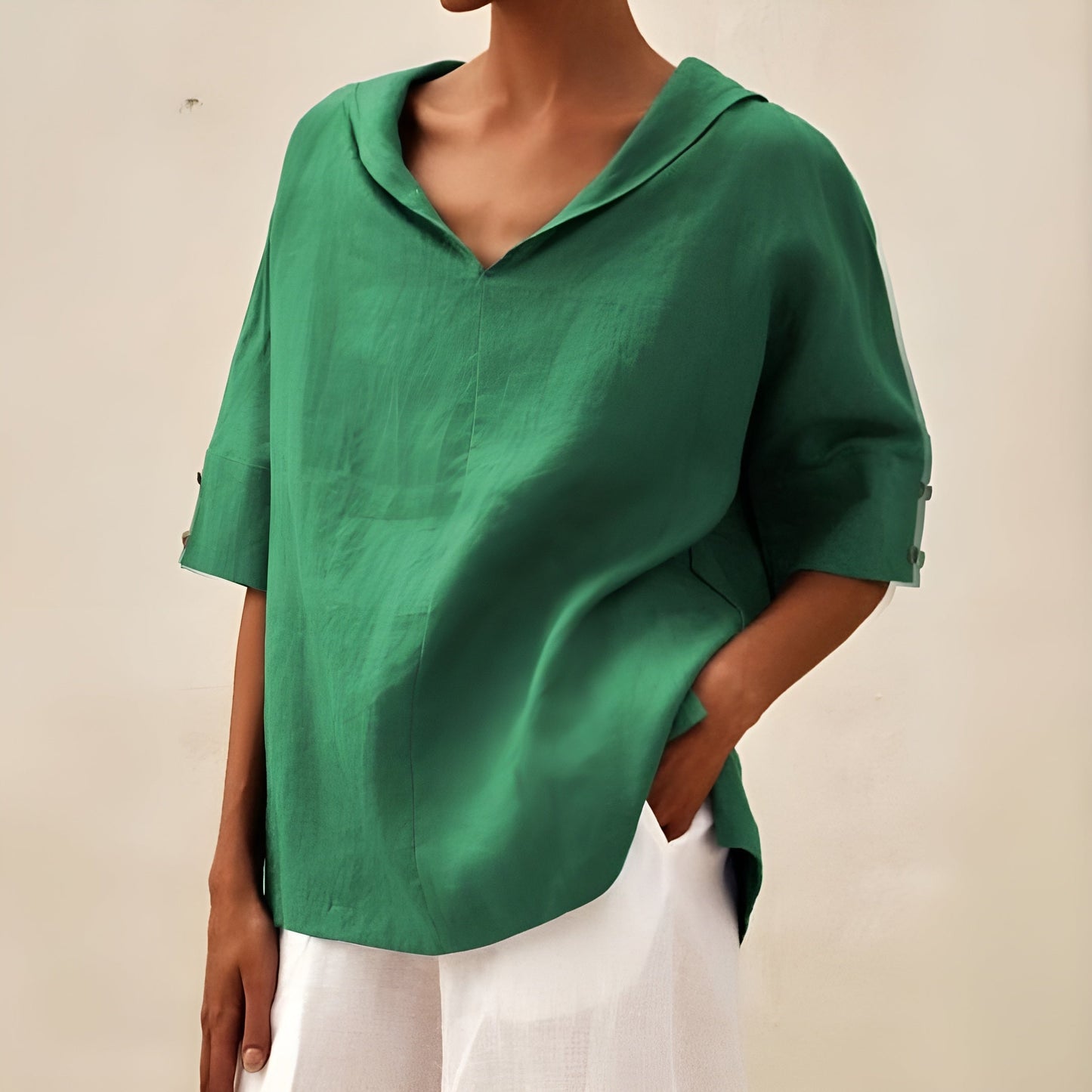 Women's Relaxed Fit Short Sleeve Blouse